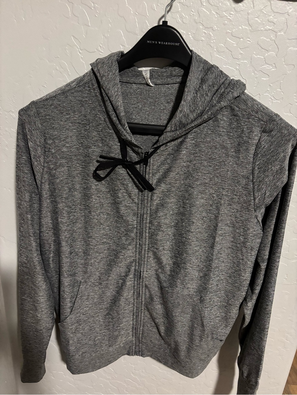 Fabletics Women’s Heather Gray Full-Zip Hoodie